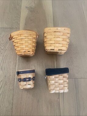 Longaberger Natural Wood Handwoven Basket — Light Brown Finish